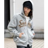 杢グレー | レオパードワッペンダブルZIPパーカー | WEGO【MEN】