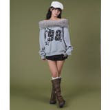 ファーオフショルダースターロゴプルオーバー | WEGO【WOMEN】 | 詳細画像2 