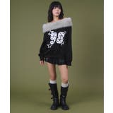 ファーオフショルダースターロゴプルオーバー | WEGO【WOMEN】 | 詳細画像3 