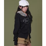 ラインストーンロゴファ-ジップーパーカー | WEGO【WOMEN】 | 詳細画像6 