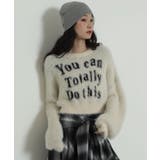 ホワイトアイボリー | ロゴシャギーショートニット | WEGO【WOMEN】