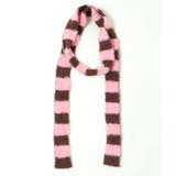 ピンク | ボーダーシャギーニットナローマフラー | WEGO【WOMEN】