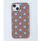 柄1 | ドットiphoneケース(ブラウン) | WEGO【WOMEN】