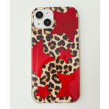 柄1 | レオパードスターiphoneケース(レッド) | WEGO【WOMEN】