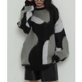 柄1 | シャギーパターンニットBIGプルオーバー | WEGO【WOMEN】