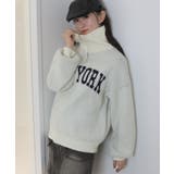 オフホワイト | フラッフィーハーフジップニット | WEGO【WOMEN】