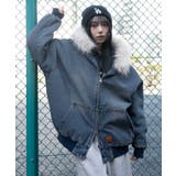 デニムキルトファーフードブルゾン | WEGO【WOMEN】 | 詳細画像1 
