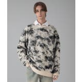 オフホワイト | ファジーパターンプルオーバー | WEGO【MEN】