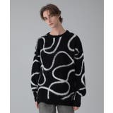 ブラック | ファジーパターンプルオーバー | WEGO【MEN】