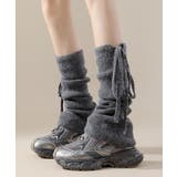 グレー | レースアップデザインニットレッグカバー | WEGO【WOMEN】
