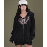スミクロ | エイジドバタフライジップパーカー | WEGO【WOMEN】