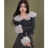 113 | ファーデザインジップニット | WEGO【WOMEN】