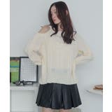 ホワイトアイボリー | ショルダーケーブルニット | WEGO【WOMEN】