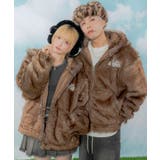 ブラウンその他 | ファーフードロゴブルゾン | WEGO【MEN】