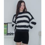 ホワイトボーダー | シャギーニットプルオーバー | WEGO【WOMEN】