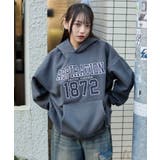 ダークグレー | 裏起毛グラフィックビッグプルパーカー | WEGO【WOMEN】