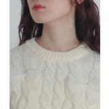 チュールリボンケーブルニット | WEGO【WOMEN】 | 詳細画像4 