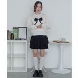 ベロアリボンアップリケタックスリーブニット | WEGO【WOMEN】 | 詳細画像2 