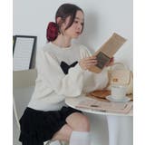 ベロアリボンアップリケタックスリーブニット | WEGO【WOMEN】 | 詳細画像9 