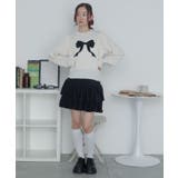 ベロアリボンアップリケタックスリーブニット | WEGO【WOMEN】 | 詳細画像15 