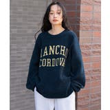 ネイビー | ベロアモールグラフィックプルオーバー | WEGO【MEN】