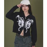 ブラック | バタフライWジップニットパーカー | WEGO【WOMEN】