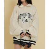 ラインリブハーフZIPビッグスウェット | WEGO【WOMEN】 | 詳細画像1 
