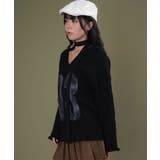 Vネックナンバービッグニット | WEGO【WOMEN】 | 詳細画像3 
