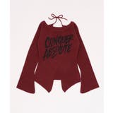 ワイン | オフショルロゴスリットニットトップ | WEGO【WOMEN】