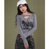 グレー | スタースタッズデザイントップ | WEGO【WOMEN】