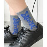 グレー | Eludeロゴリブソックス | WEGO【WOMEN】