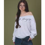 杢グレー | オフショルロゴルーズトップ | WEGO【WOMEN】