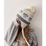 オフホワイト | ポンポン付きジャガードビーニー | WEGO【MEN】