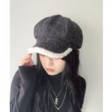 ブラック | ファー付きレオパードキャスケット | WEGO【MEN】