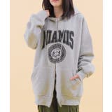 杢グレー | カレッジビッグジップパーカー | WEGO【WOMEN】