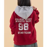 ワイン | バイカラーナンバリングジップパーカー | WEGO【WOMEN】