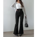 ハイウエストストレッチフレアデニムパンツ | WEGO【WOMEN】 | 詳細画像4 
