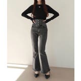 ハイウエストストレッチフレアデニムパンツ | WEGO【WOMEN】 | 詳細画像5 