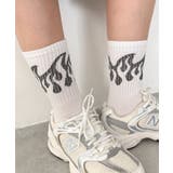 ファイヤー柄ソックス | WEGO【WOMEN】 | 詳細画像1 