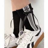 ブラック | サイドラインリボンソックス | WEGO【WOMEN】