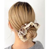 ベージュ | Lベロアフリルレースシュシュ | WEGO【WOMEN】