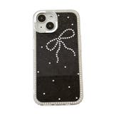 柄2 | リボンビジューラメiphoneケース(ブラック) | WEGO【WOMEN】