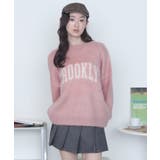 ピンク | モヘアタッチBROOKLYNロゴニット | WEGO【WOMEN】