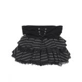 ブラック | レースアップボーダーティアードスカパン | WEGO【WOMEN】