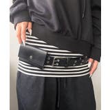ブラック | Lミニポーチダブルハトメベルト | WEGO【WOMEN】