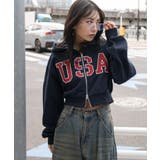 グラフィックショートZIPパーカー | WEGO【WOMEN】 | 詳細画像8 