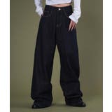デニムインディゴ | バックフラップポケットルーズデニム | WEGO【WOMEN】