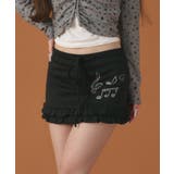 ブラック | musicnoteフリルスカパン | WEGO【WOMEN】