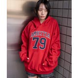 レッド | グラフィックビッグプルパーカー | WEGO【WOMEN】