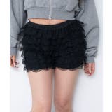 ブラック | レースフリルマイクロショートパンツ | WEGO【WOMEN】